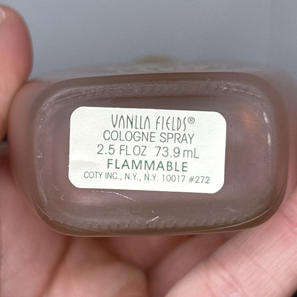 Vtg Vanlla Fields Cologne Spray 2.5 fl oz Coty #272 Perfume Frosted Bottle 2/3 - Picture 6 of 8